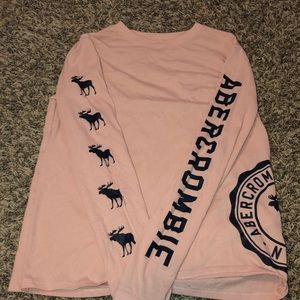 Pink Long Sleeve Abercrombie Shirt
